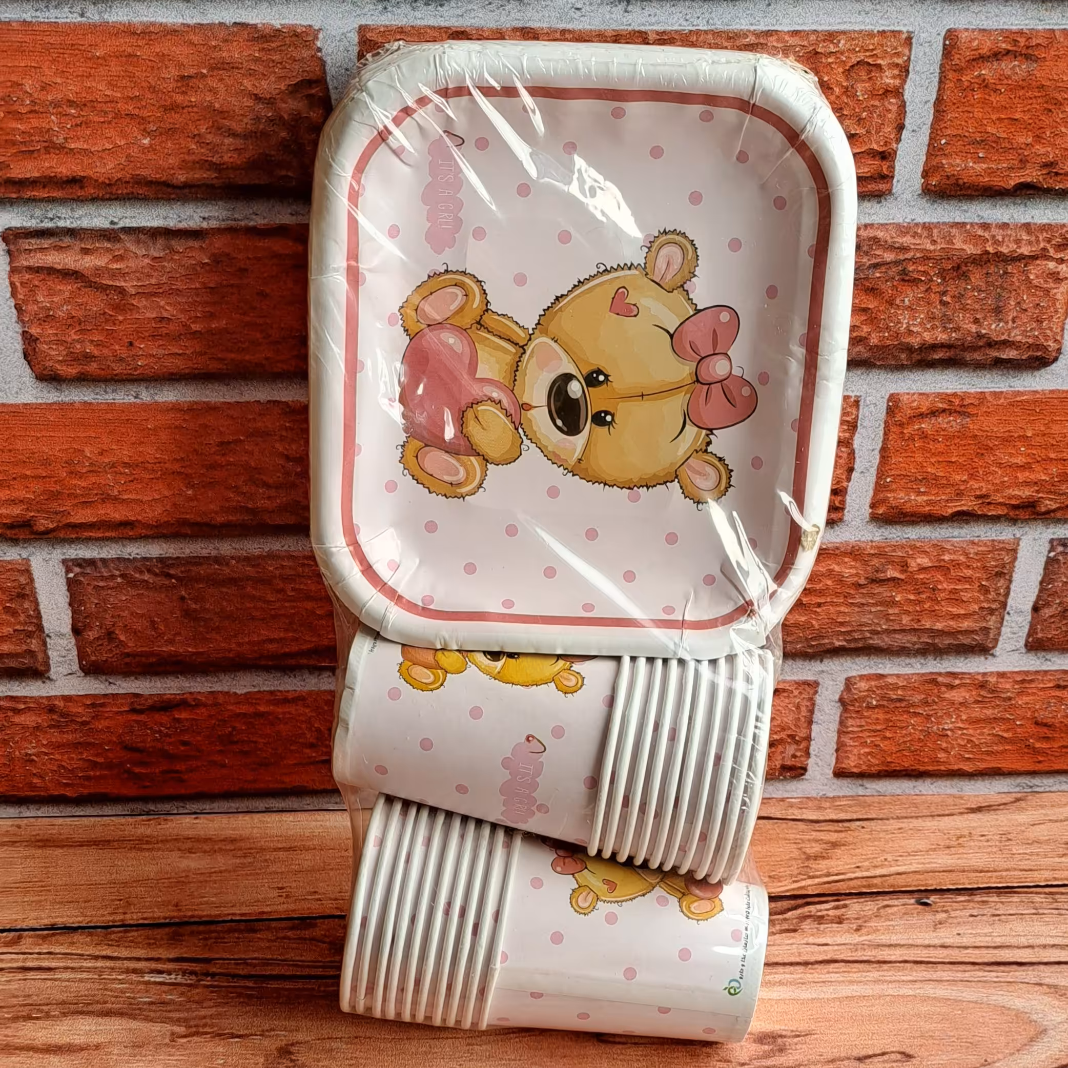 تم تولد تدی خرسی صورتی  تم  تولد دخترانه 101 تیکه با ارسال رایگان 