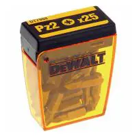 سرپیچگوشتی چهارسو خاردار دیوالت بسته 25 عددی  مدل DT7908                     سایز PZ2×25 میلی متر