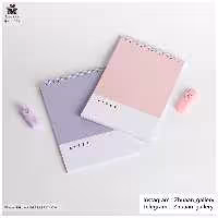 دفتر فنر از بالا Pantone پاستلی