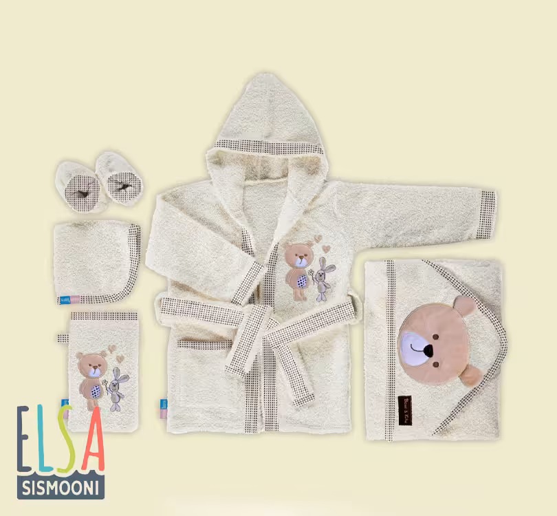 سرویس حوله نوزاد Bear&amp;Kite رزبرن roseborn