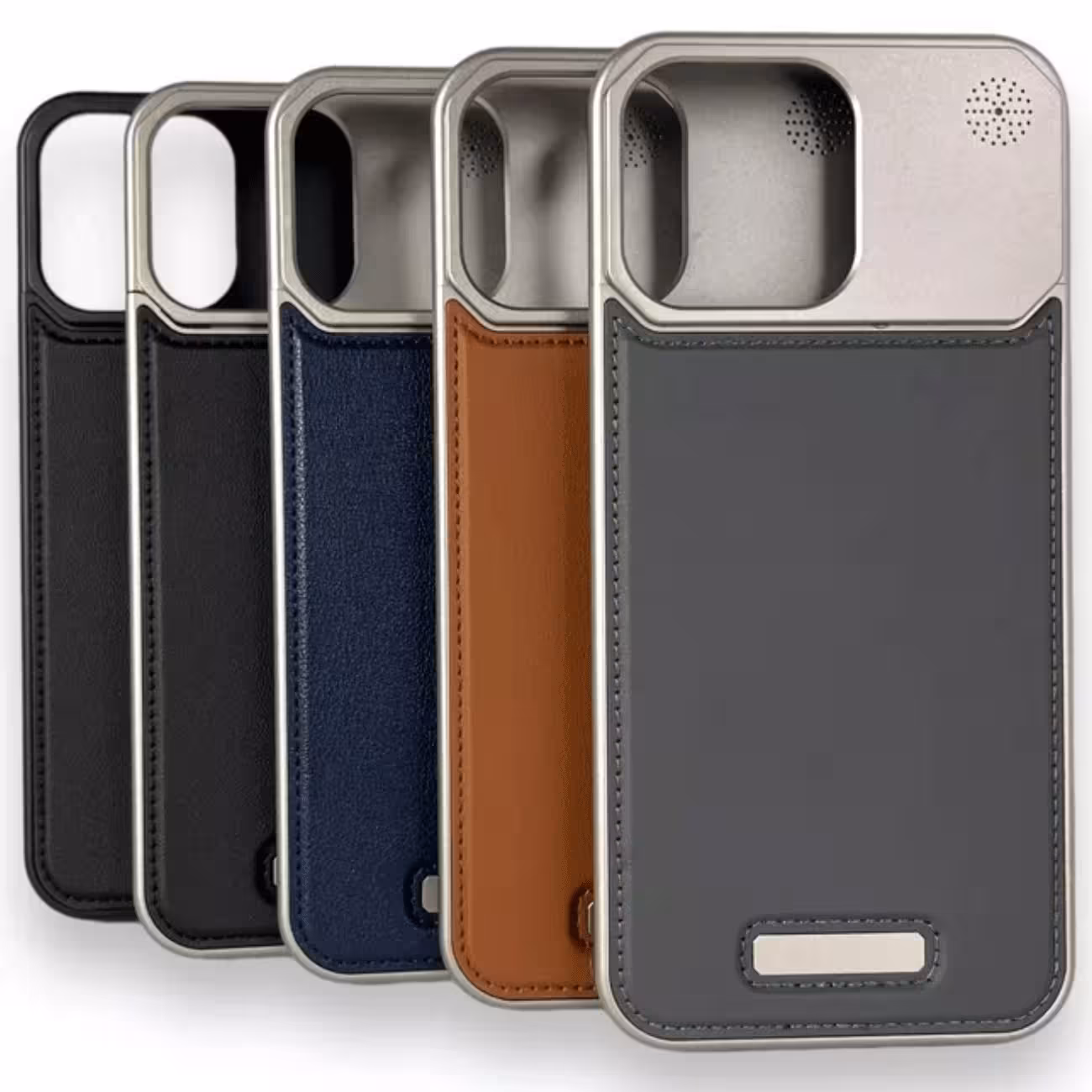 قاب مگ سیف آلومینیوم چرمی آیفون 13 پرومکس M03