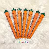 خط کش چوبی طرح هویج 15 سانتی