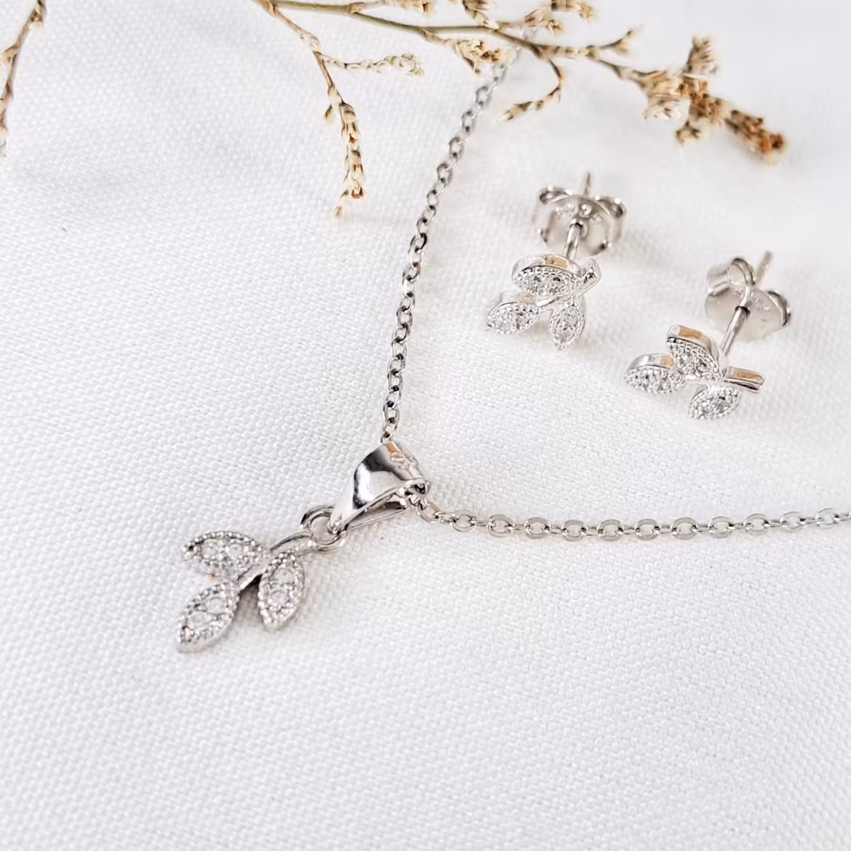 نیمست برگ نقره 925 عیار کد 10603