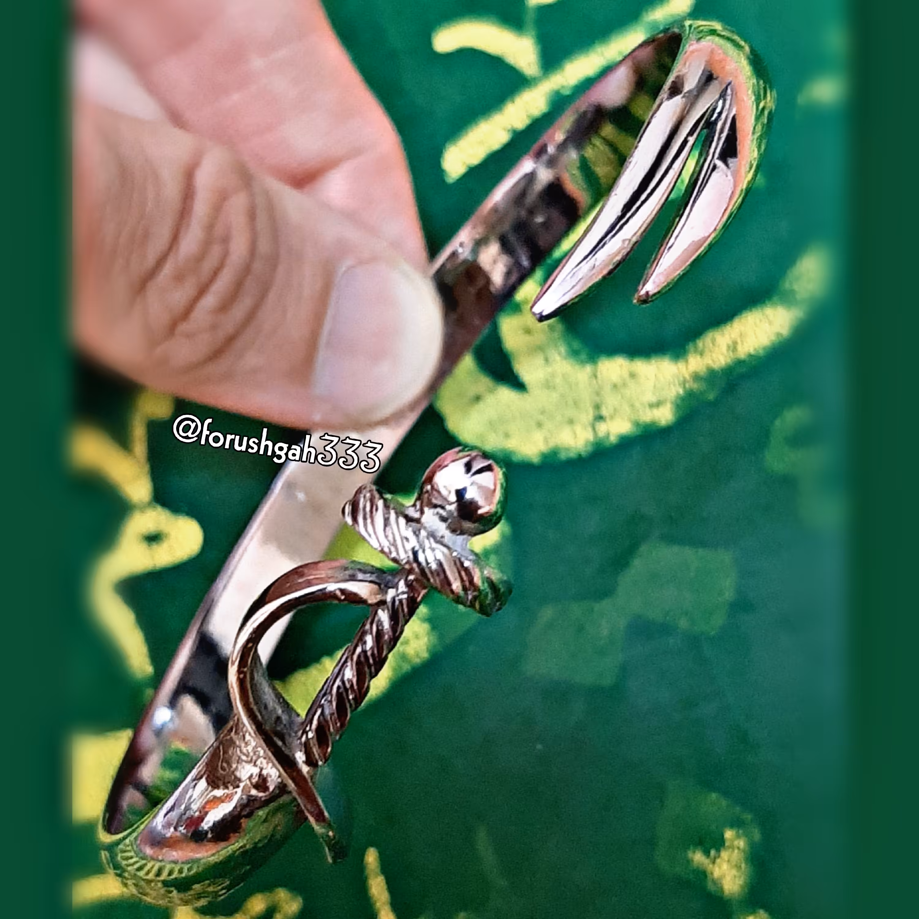 دستبند پاکستانی طرح ذوالفقار  با ضخامت و محکم 