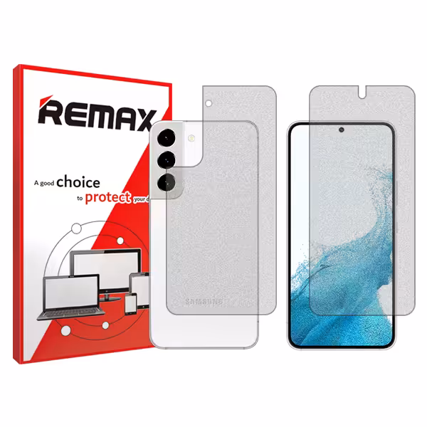 گلس صفحه نمایش و پشت گوشی سامسونگ Galaxy S22 5G مدل مات برند ریمکس کد SS