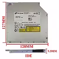 درایو لپ تاپ دی وی دی رایتر H.L IDE Superslim 9.5mm مکشی-شش ماه گارانتی-ریفر