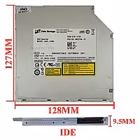 درایو لپ تاپ دی وی دی رایتر H.L IDE Superslim 9.5mm مکشی-شش ماه گارانتی-ریفر