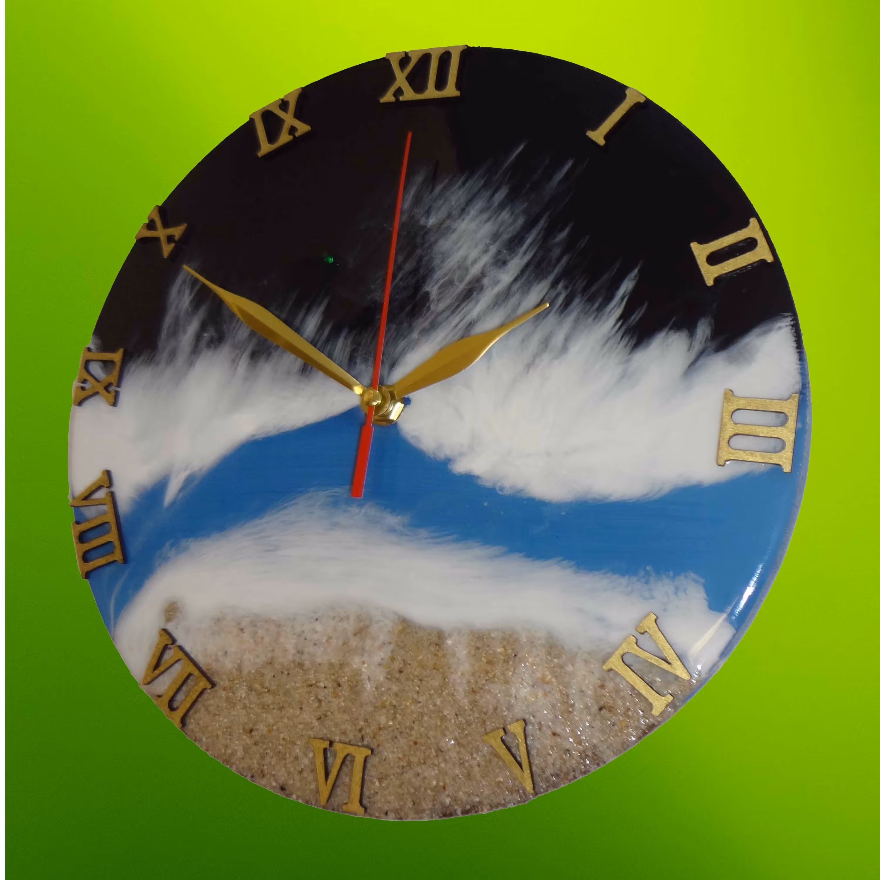 ساعت رزینی طرح آسمان ابری شب موتورتایوانی آرامگرد

