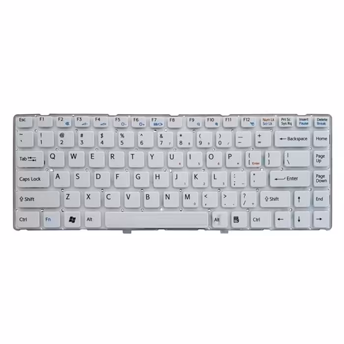 کیبورد لپ تاپ سونی VPC-EA سفید اینترکوچک بدون فریم