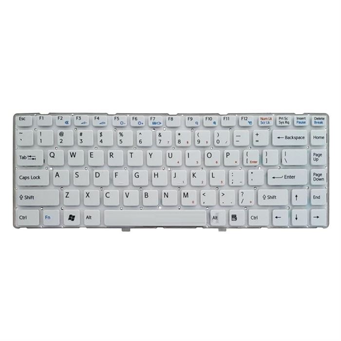 کیبورد لپ تاپ سونی VPC-EA سفید اینترکوچک بدون فریم