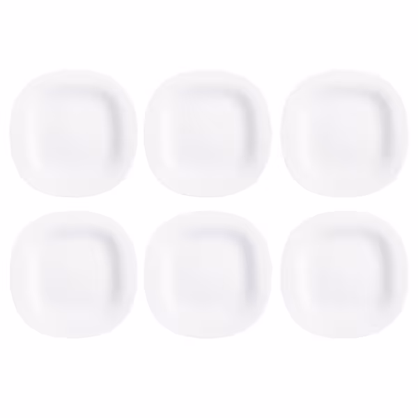 بشقاب میوه خوری آرکوپال لومینارک مدل کارین سفید بسته 6 عددی