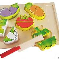 پازل چوبی برش میوه.