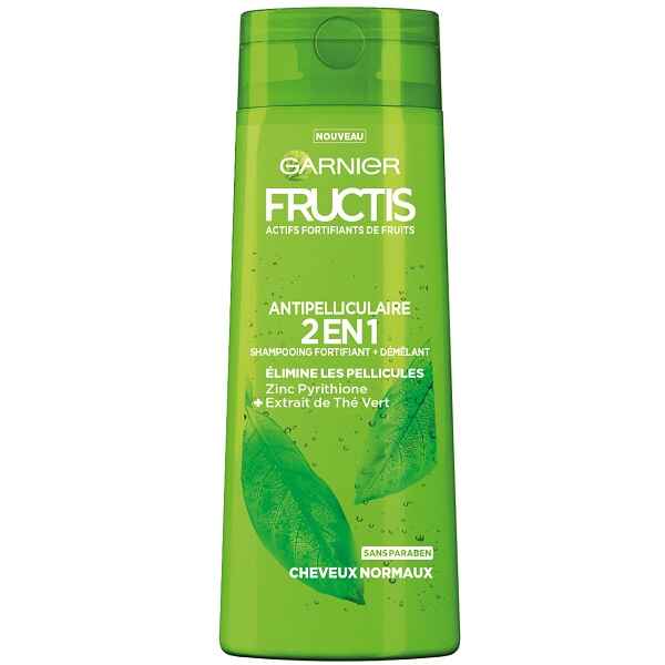 شامپو ضد شوره چای سبز گارنیر GARNIER سری FRUCTIS حجم 250 میل | مغذی، نرم کننده، مناسب موی چرب