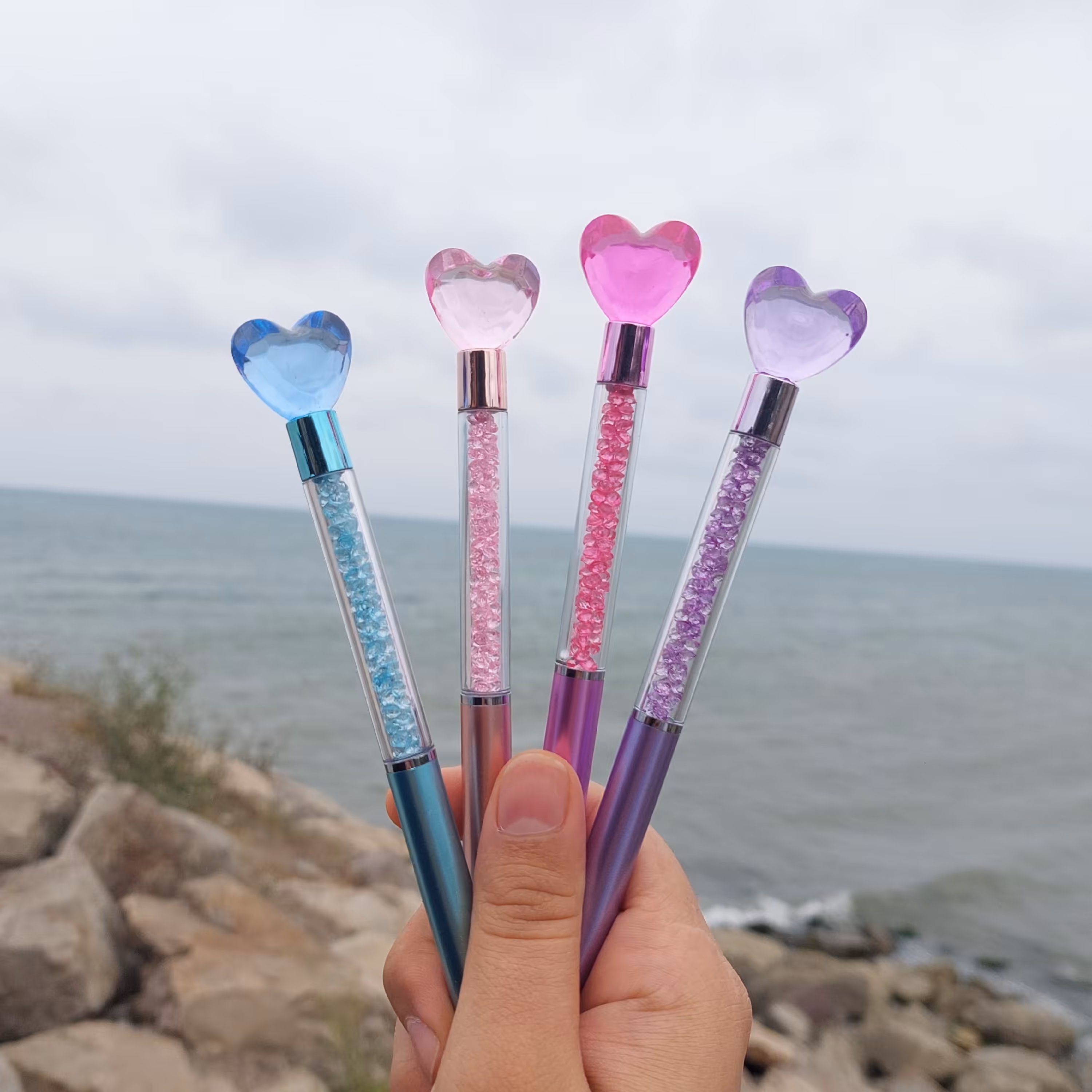 خودکار پیچی قلب کریستال 