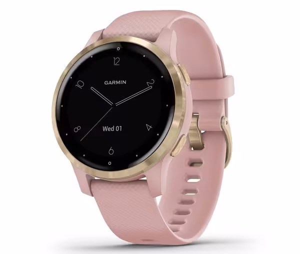 ساعت ورزشی گارمین مدل VivoActive 4S Light Gold Stainless Steel Bezel with Dust Rose Case
