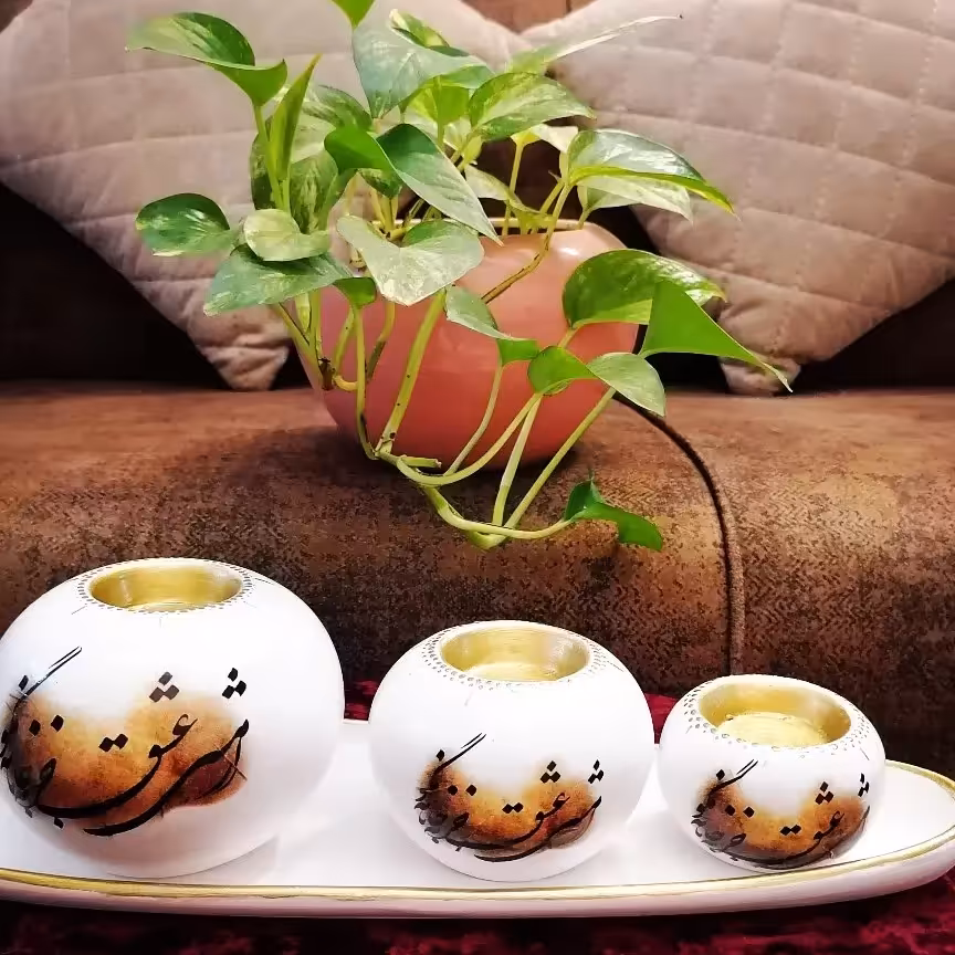 شمع دان سفالی