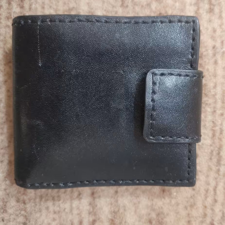 کیف پول جیبی ساده مردانه دست دوز چرم طبیعی 