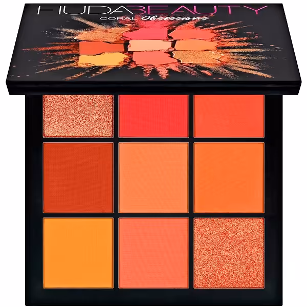 سایه 9 رنگ هدی بیوتی Huda Beauty  مدل کرال آبسیژن Coral Obsessions اصل