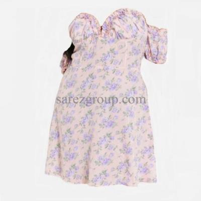 پیراهن سایز بزرگ گل گلی boh 20 48/50
