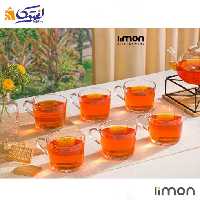 فنجان شیشه ای دسته دار 285 سی سی لیمون 2282