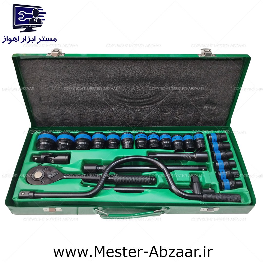 جعبه بکس رولکس هندلی 25 عددی جغجغه فشار قوی ROLX 2512