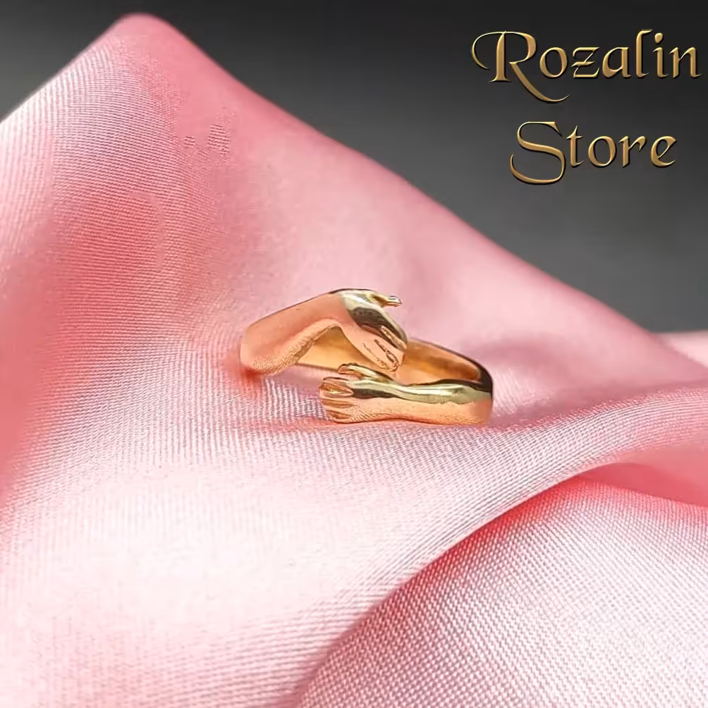 انگشتر آغوش طرح طلا جنس طلاروس فری سایز