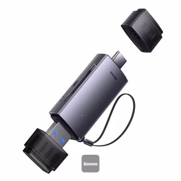 رم ریدر باسئوس مدل Baseus Airjoy USB-A C  to SD/TF Card Reader /Grey