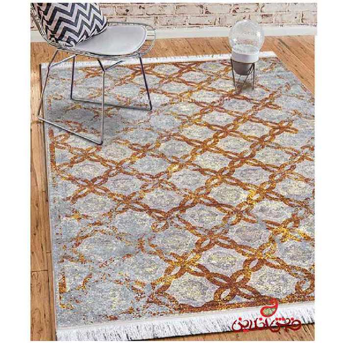 فرش ماشینی کلاریس  کد 100474 طلایی