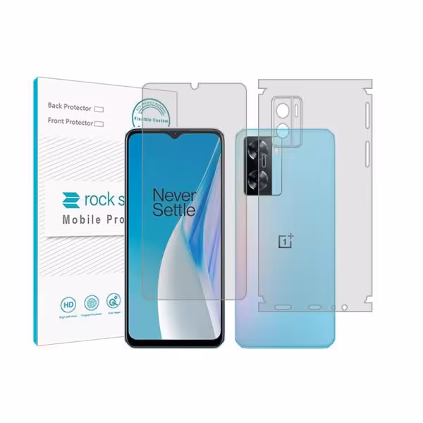 گلس محافظ صفحه نمایش و پشت گوشی وان پلاس Nord N20 SE مدل نانو هیدروژل شفاف برند راک اسپیس کدSS