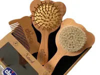 ست شانه و برس چوبی طرح تدی سه عددی نوزادی chicco
