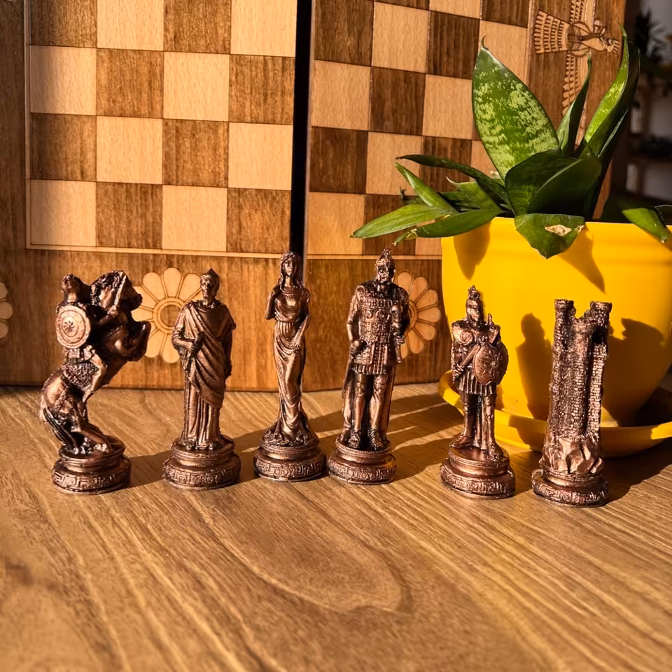 مهره شطرنج پلی استری 16 عددی کد 12