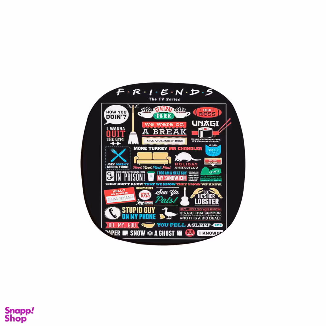 زیر لیوانی ترمه طراحان ایده مدل تکه کلام های فرندز کد cfp1249