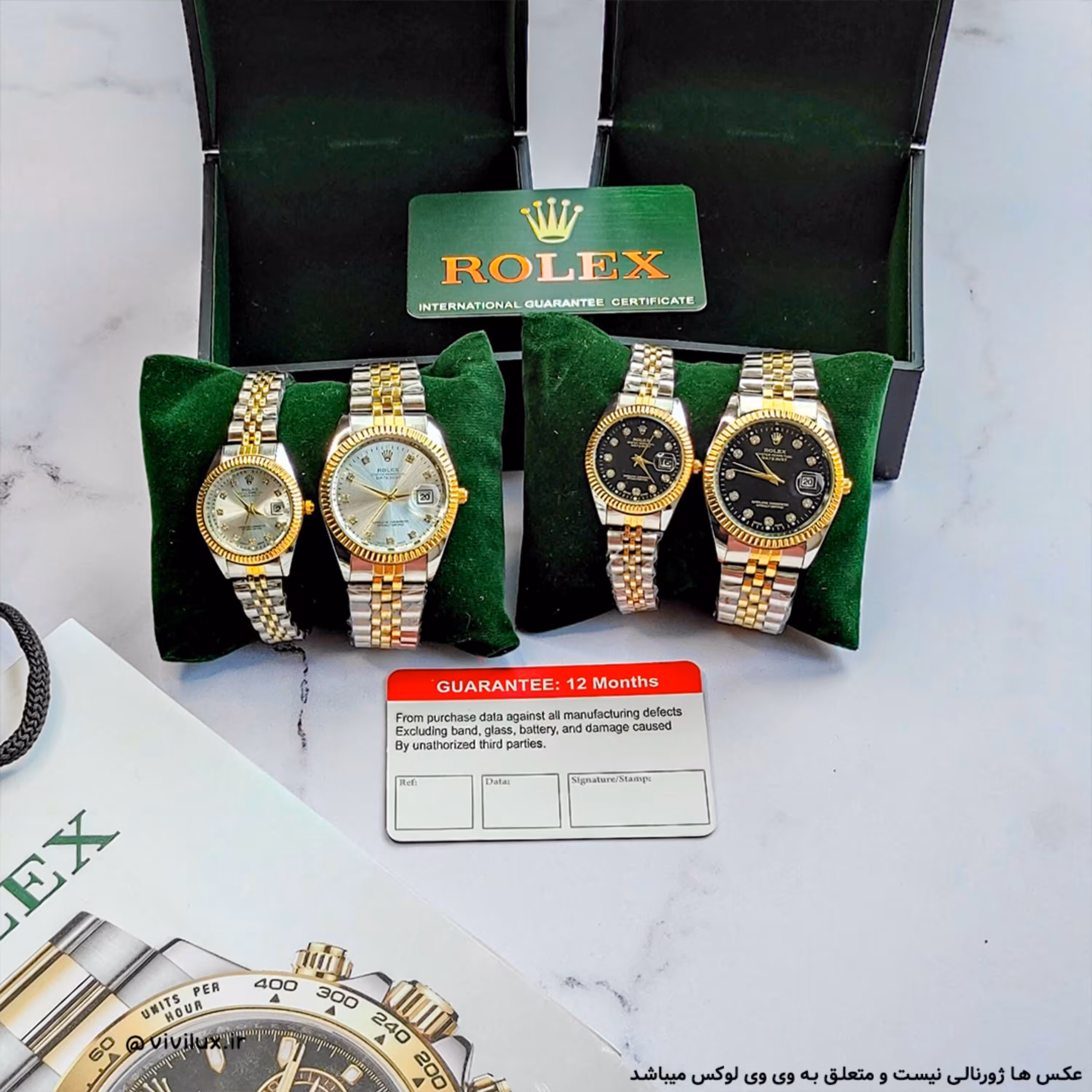 ست ساعت مردانه و زنانه رولکس دیت جاست صفحه  rolex datejust
