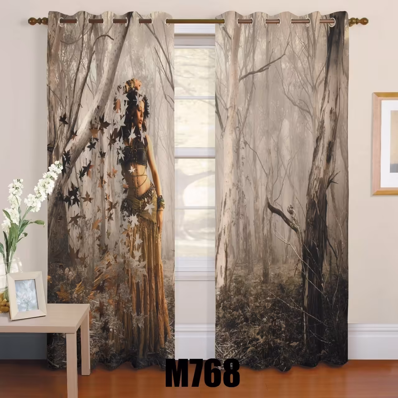 رو تختی یک نفره سه بعدی طرح دختر کویر