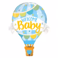 بادکنک فویلی مدل بی بی خوش اومدی پسر و دختر طرح بالن