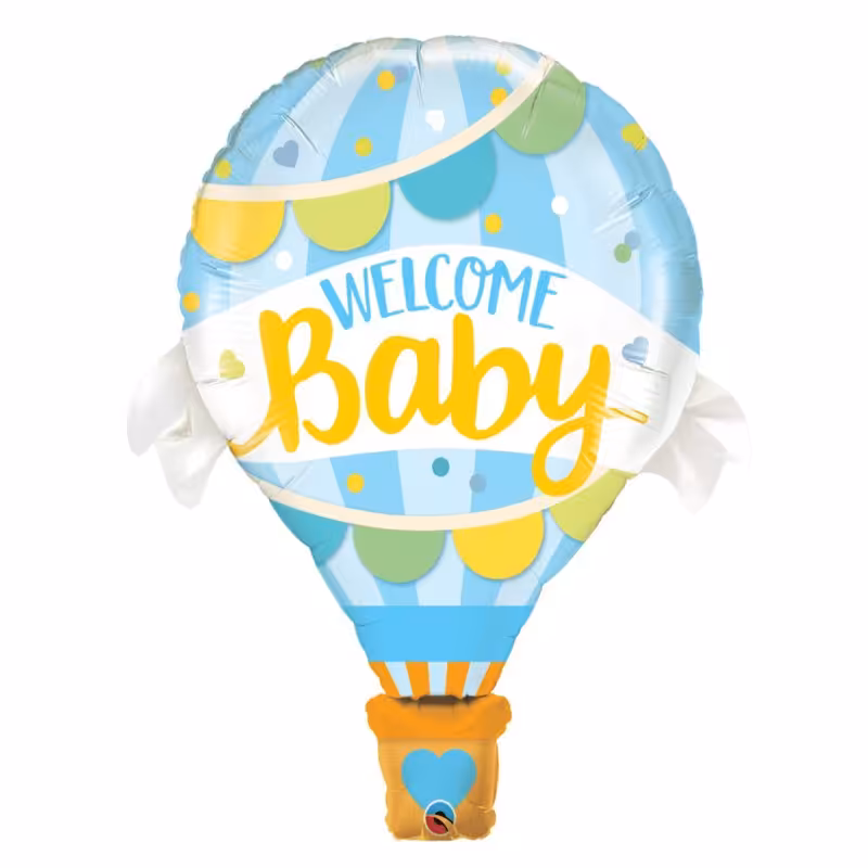 بادکنک فویلی مدل بی بی خوش اومدی پسر و دختر طرح بالن