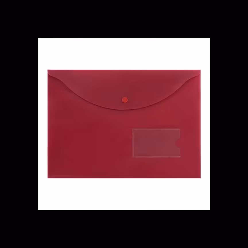 پوشه دکمه دار آ4 مات و شفاف پاپکو A4_116BT وA4_116BM بسته ی 36عددی 