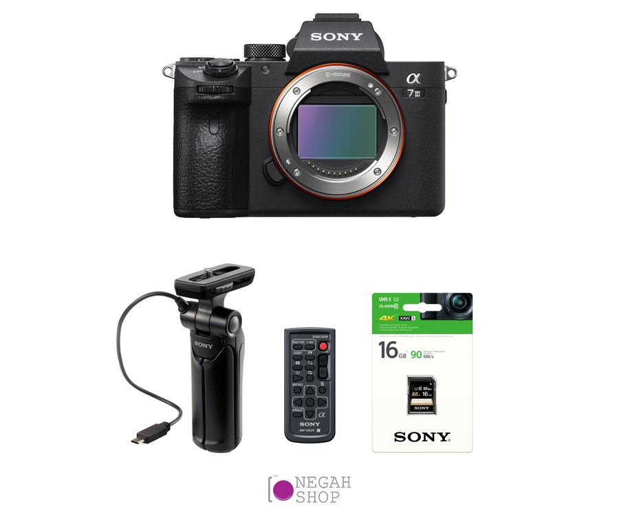 دوربین سونی Sony Alpha a7 III (بدنه) به همراه گریپ دستی ، ریموت ، مموری
