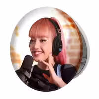 آینه جیبی خندالو طرح لیسا بلک پینک Black Pink مدل تاشو کد 14354