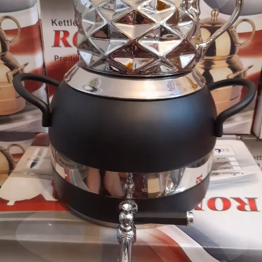 کتری قوری شیر دار کف چدن یک میل