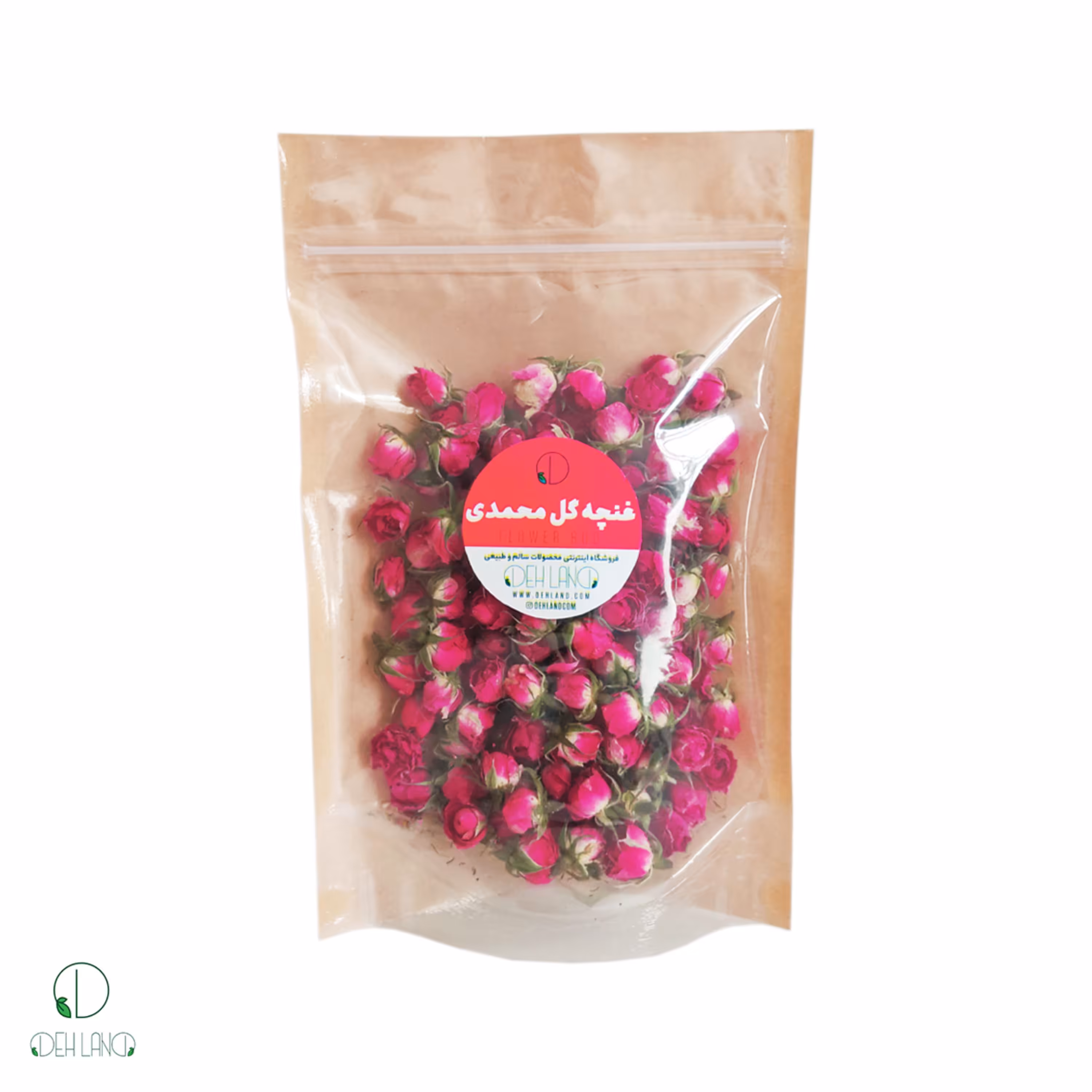 غنچه گل محمدی خشک اعلا دهلند (50 گرمی)