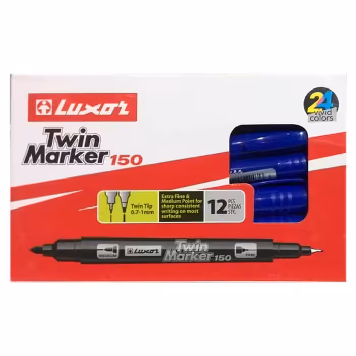 خرید ماژیک سی دی دو سر لوکسور Luxar بسته 12 عددی