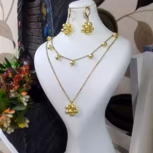 سرویس گل پنج پر استیل طرح طلا