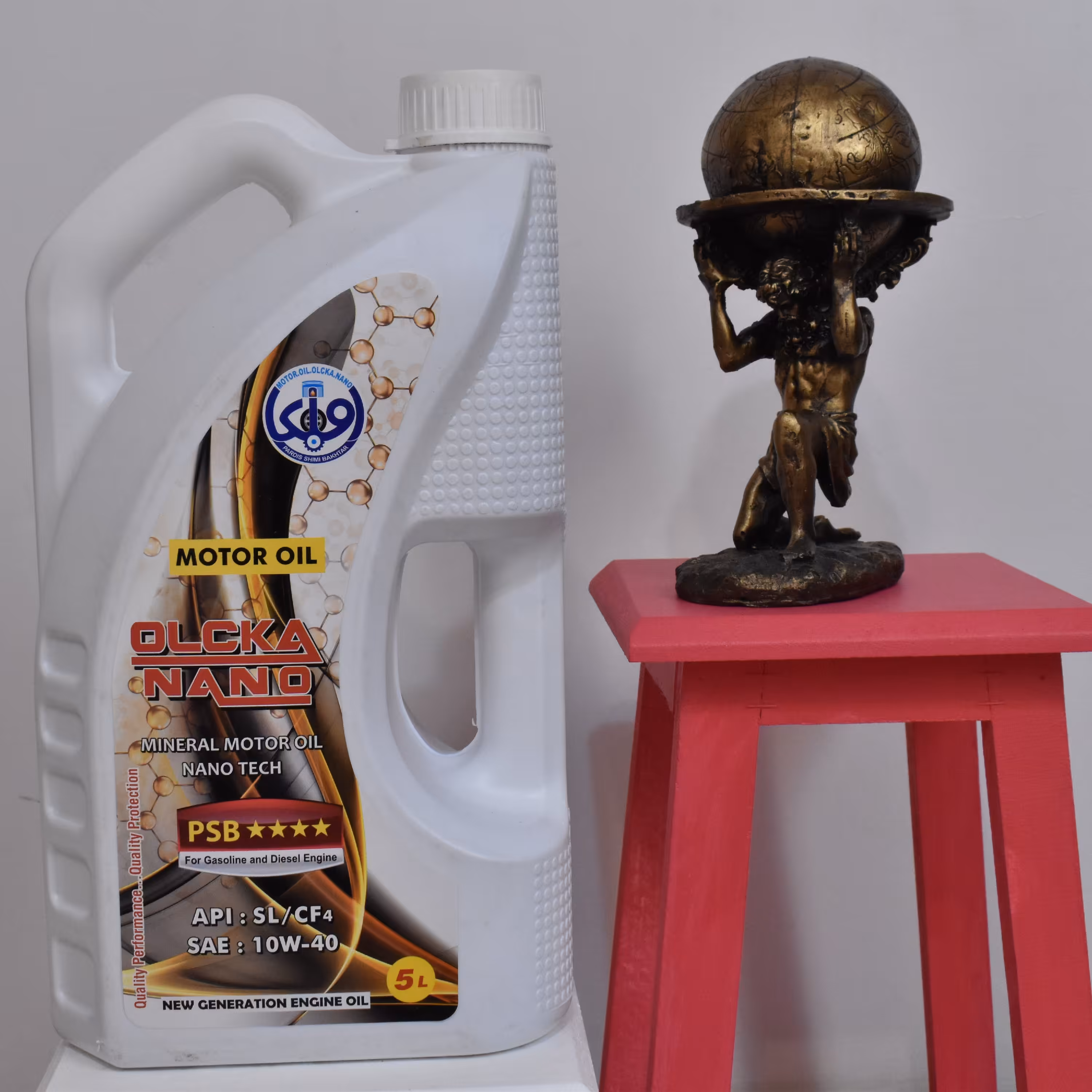 روغن موتور حاوی ذرات نانو سرامیک 10W40 SL پنج لیتری.کارکرد طولانی 6 ماهه