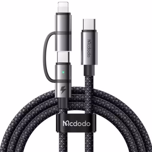 کابل شارژ و انتقال تصویر 100واتی تایپ سی به لایتنینگ تایپ سی مک دودو مدل MCDODO CA-0450