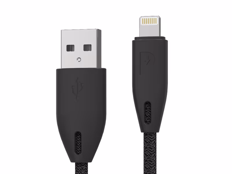 کابل یو اس بی به لایتنینگ  1.2 متری 3 آمپر پاورولوژی Powerology Braided USB-A to Lightning Cable PCAB003