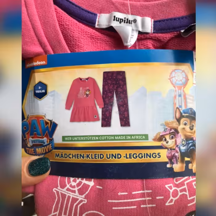  ست پیراهن داخل دورس و لگ نخی سگ های نگهبان دخترانه لوپیلومناسب 6 تا 8 سال اسکای