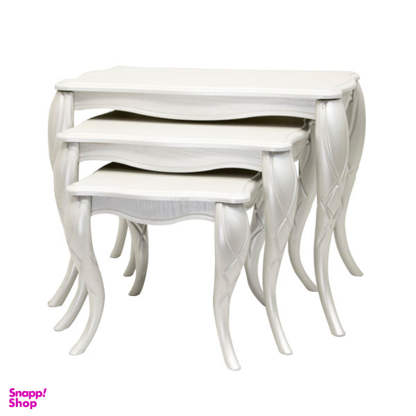 میز عسلی ویانا مدل کلاسیک کد 170GHLK مجموعه 3 عددی