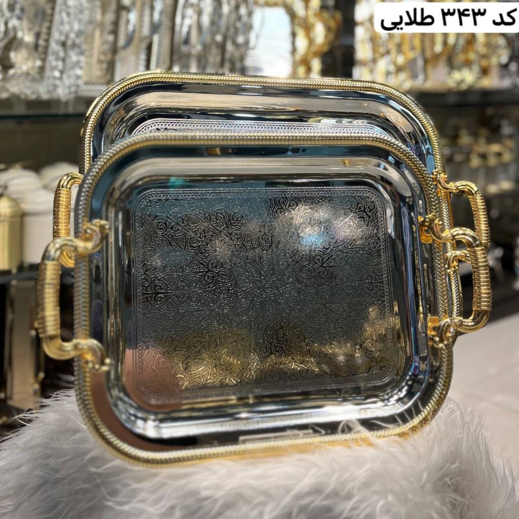 سینی استیل 2تیکه خارجی