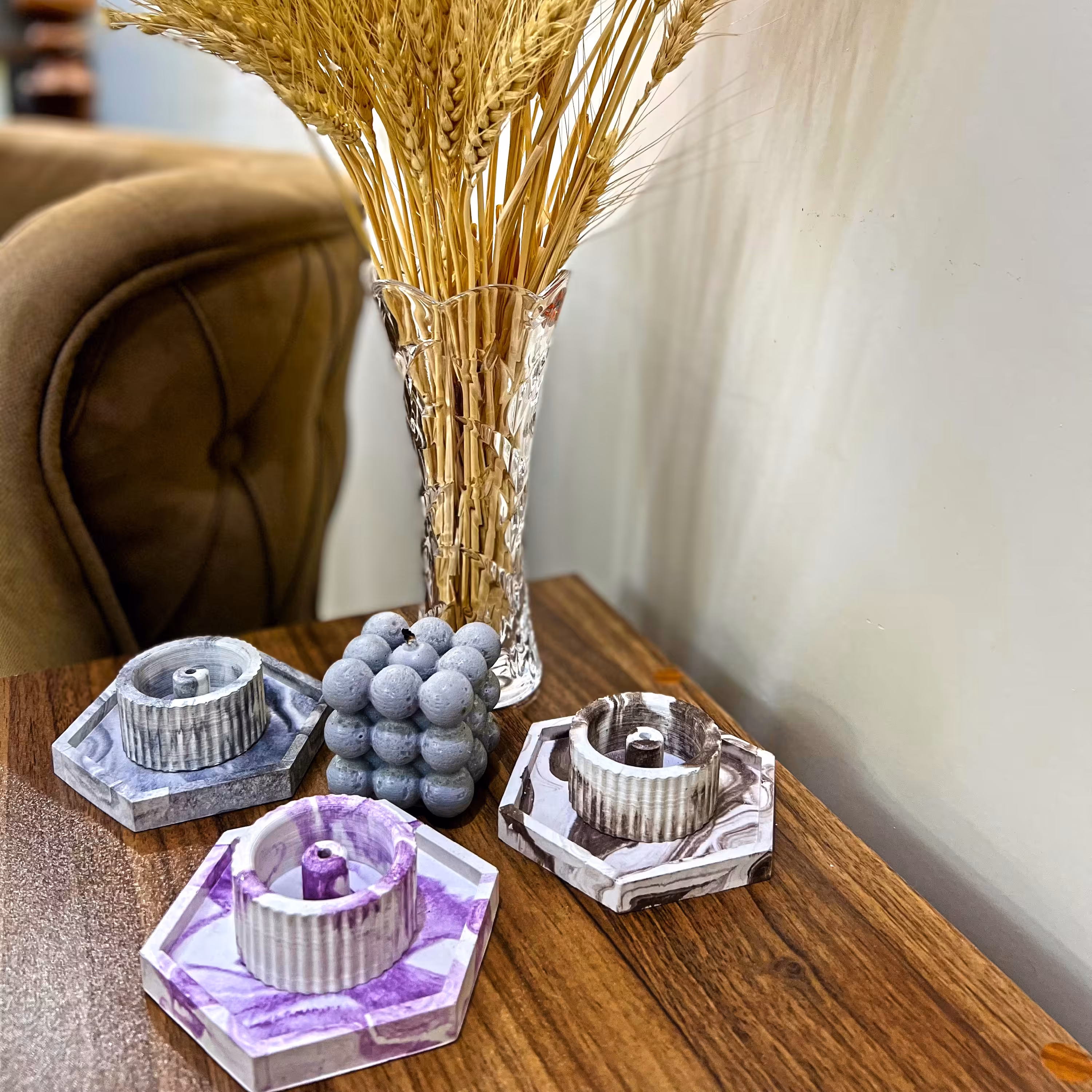 ست جاعودی بتنی شش ضلعی طرح ابروبادی کد 1001